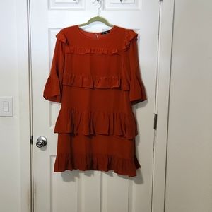 Madewell Silk Waterlily Ruffle Dress